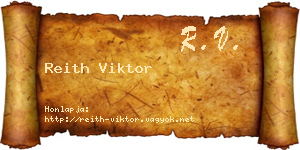 Reith Viktor névjegykártya